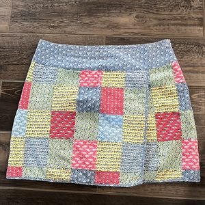 Adorable beachy Vineyard Vibes patchwork skort